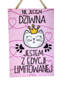 TABLICZKA MOTYWACYJNA MDF 20X30CM JESTEM Z EDYCJI LIMITOWANEJ