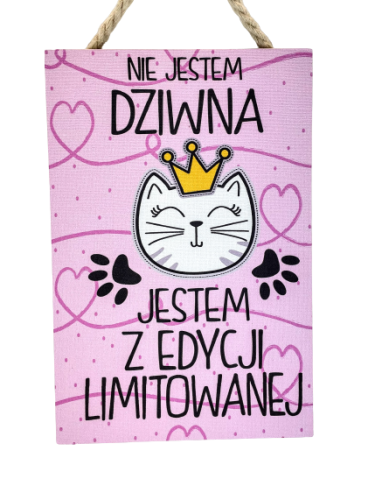 TABLICZKA MOTYWACYJNA MDF 20X30CM JESTEM Z EDYCJI LIMITOWANEJ