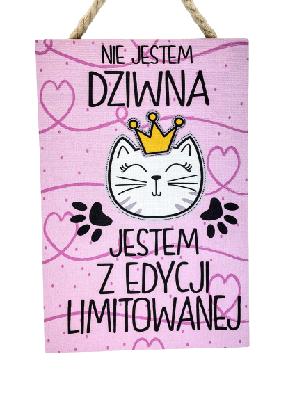 TABLICZKA MOTYWACYJNA MDF 20X30CM JESTEM Z EDYCJI LIMITOWANEJ