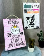 TABLICZKA MOTYWACYJNA MDF 20X30CM JESTEM Z EDYCJI LIMITOWANEJ