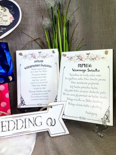 TABLICZKA DREWNIANA DROGOWSKAZ ŚLUB WEDDING