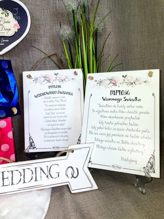 TABLICZKA DREWNIANA DROGOWSKAZ ŚLUB WEDDING