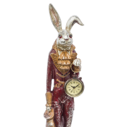 FIGURKA KRÓLIK ZAJĄC Z ZEGAREM