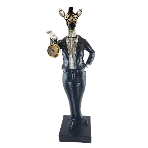 FIGURKA ZEBRA Z ZEGARKIEM ZEGAREM