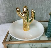 TALERZYK NA BIŻUTERIĘ ZE ZŁOTYM KAKTUSEM