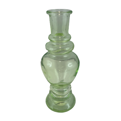 WAZON ŚWIECZNIK VENICE H15,5 CM SOFT GREEN mix WZORÓW