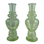 WAZON ŚWIECZNIK VENICE H15,5 CM SOFT GREEN mix WZORÓW