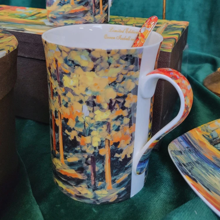 KPL. 2 KUBKÓW Z ŁYŻECZKAMI 250ML PEJZAŻ