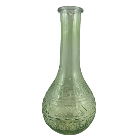 WAZON ŚWIECZNIK BUTELKA PARIS ZIELONY H15,8CM - 3 WZORY
