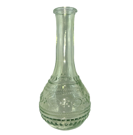 WAZON ŚWIECZNIK BUTELKA PARIS ZIELONY H15,8CM - 3 WZORY
