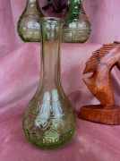 WAZON ŚWIECZNIK BUTELKA PARIS ZIELONY H15,8CM - 3 WZORY