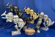 DEKORACYJNY PTAK CERAMICZNY 6,5 CM - 2 KOLORY DO WYBORU