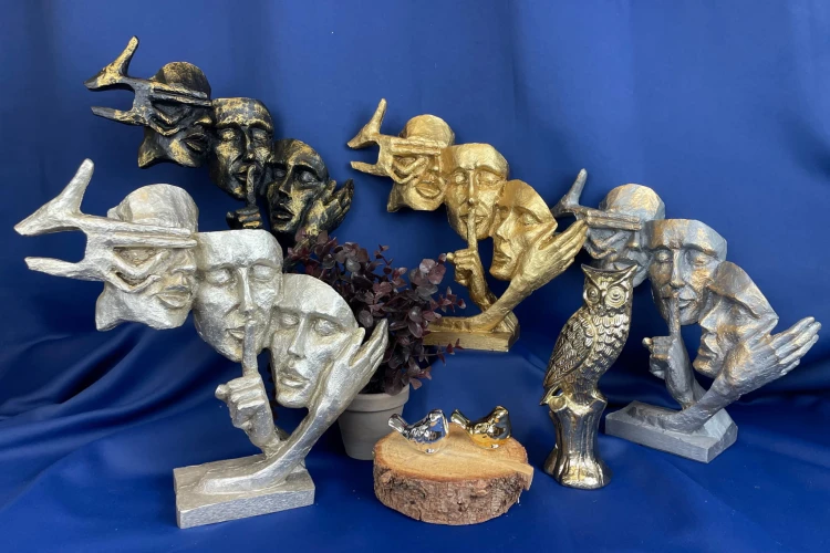 DEKORACYJNY PTAK CERAMICZNY 6,5 CM - 2 KOLORY DO WYBORU