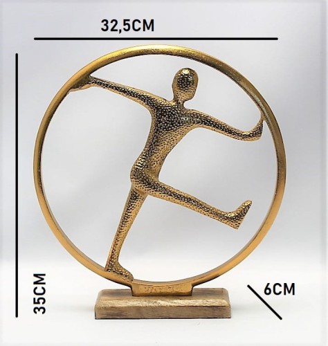 FIGURKA OSOBA W OBRĘCZY ZŁOTA 35CM PREZENT
