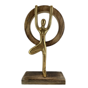 FIGURKA SPORTOWIEC Z DREWNIANĄ OBRĘCZĄ 27,5CM