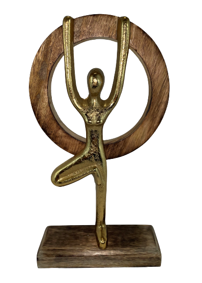 FIGURKA SPORTOWIEC Z DREWNIANĄ OBRĘCZĄ 27,5CM