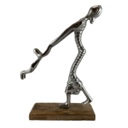 FIGURKA MAMA Z DZIECKIEM SREBRNA  30CM
