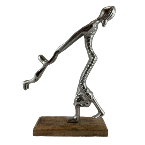 FIGURKA MAMA Z DZIECKIEM SREBRNA  30CM