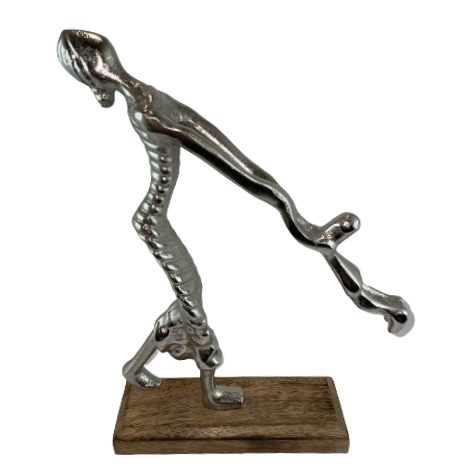 FIGURKA MAMA Z DZIECKIEM SREBRNA  30CM