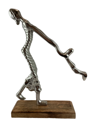 FIGURKA MAMA Z DZIECKIEM SREBRNA  30CM