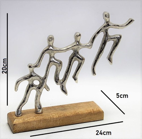 FIGURKA PRZYJACIELE RODZINA SREBRNA 20CM