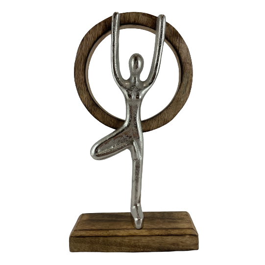 FIGURKA SPORTOWIEC Z DREWNIANĄ OBRĘCZĄ 27,5CM