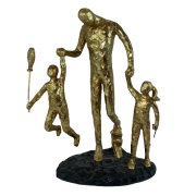 FIGURKA STOJĄCA RODZINA ZŁOTA 28,5CM
