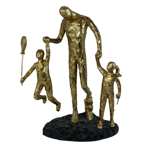 FIGURKA STOJĄCA RODZINA ZŁOTA 28,5CM