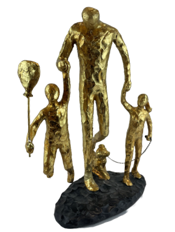 FIGURKA STOJĄCA RODZINA ZŁOTA 28,5CM