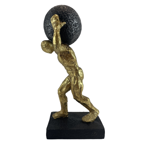 FIGURKA OSOBA NIOSĄCA KULĘ ATLAS 22CM