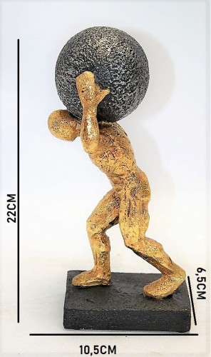 FIGURKA OSOBA NIOSĄCA KULĘ ATLAS 22CM