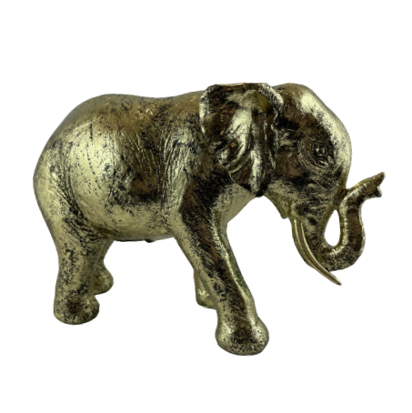 FIGURKA SŁOŃ SŁONIK ZŁOTY 16,5CM