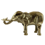 FIGURKA SŁOŃ GEOMETRYCZNY ZŁOTY 18CM
