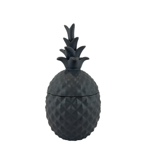 ANANAS DEKORACYJNY Z POKRYWKĄ CZARNY MAT