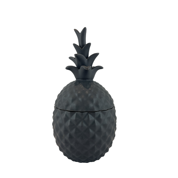 ANANAS DEKORACYJNY Z POKRYWKĄ CZARNY MAT