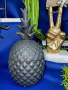 ANANAS DEKORACYJNY Z POKRYWKĄ CZARNY MAT
