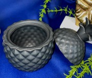 ANANAS DEKORACYJNY Z POKRYWKĄ CZARNY MAT