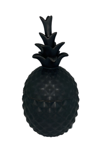 ANANAS DEKORACYJNY Z POKRYWKĄ CZARNY MAT