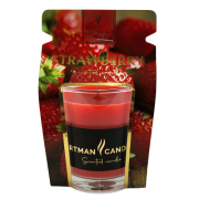 ŚWIECA  ZAPACHOWA W SZKLE FOR YOU CZERWONA STRAWBERRY