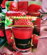 ŚWIECA  ZAPACHOWA W SZKLE FOR YOU CZERWONA STRAWBERRY