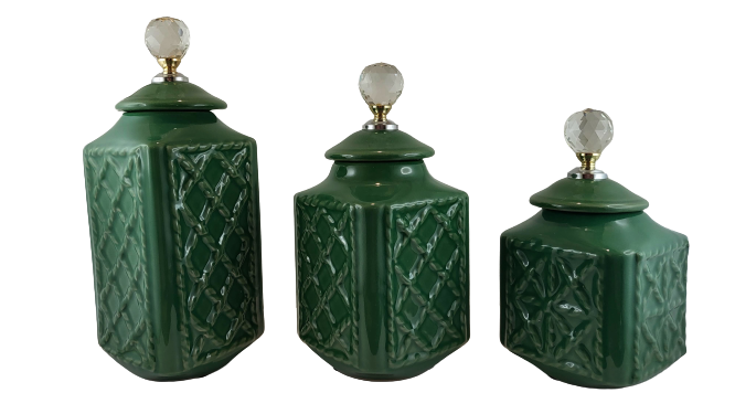 POJEMNIK DEKORACYJNY 28CM ADREA ZIELONY