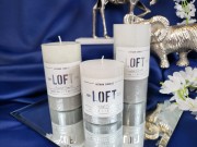 ŚWIECA ZAPACHOWA LOFT WALEC ŚREDNI BIAŁY SZAFRAN