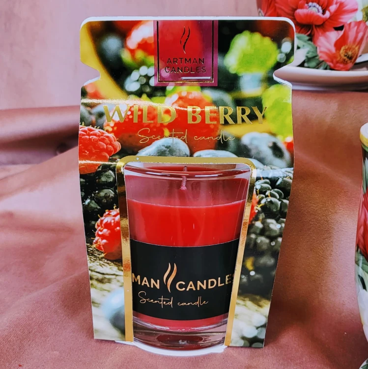 ŚWIECA  ZAPACHOWA W SZKLE FOR YOU BORDOWA WILD BERRY