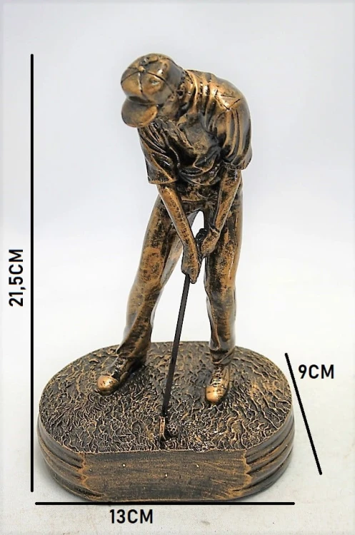 FIGURKA GOLFISTA Z MIEJSCEM NA GRAWER