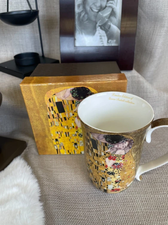 KUBEK CERAMICZNY POCAŁUNEK KLIMT 400ML