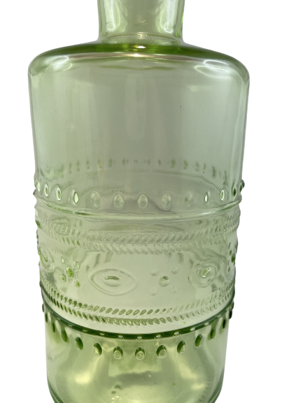 WAZON BUTELKA ZIELONY PORTO 3 WZORY  H14,5CM
