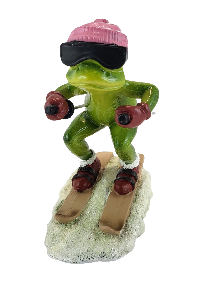 FIGURKA ŻABA NARCIARZ MIX 2 WZORY PREZENT