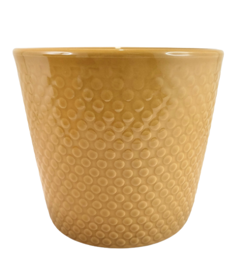OSŁONKA DONICZKA MUSZTARDOWA ŻÓŁTA MALMO 13,5CM