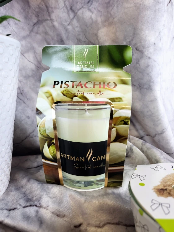 ŚWIECA  ZAPACHOWA W SZKLE FOR YOU ZIELONY PISTACJA