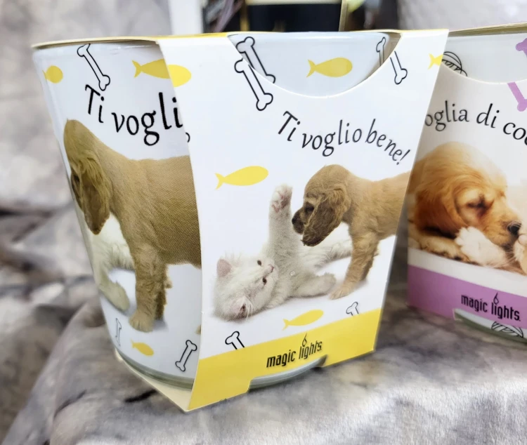 ŚWIECA W SZKLE ZAPACHOWA ANIMALS MIX 4 ZAPACHY